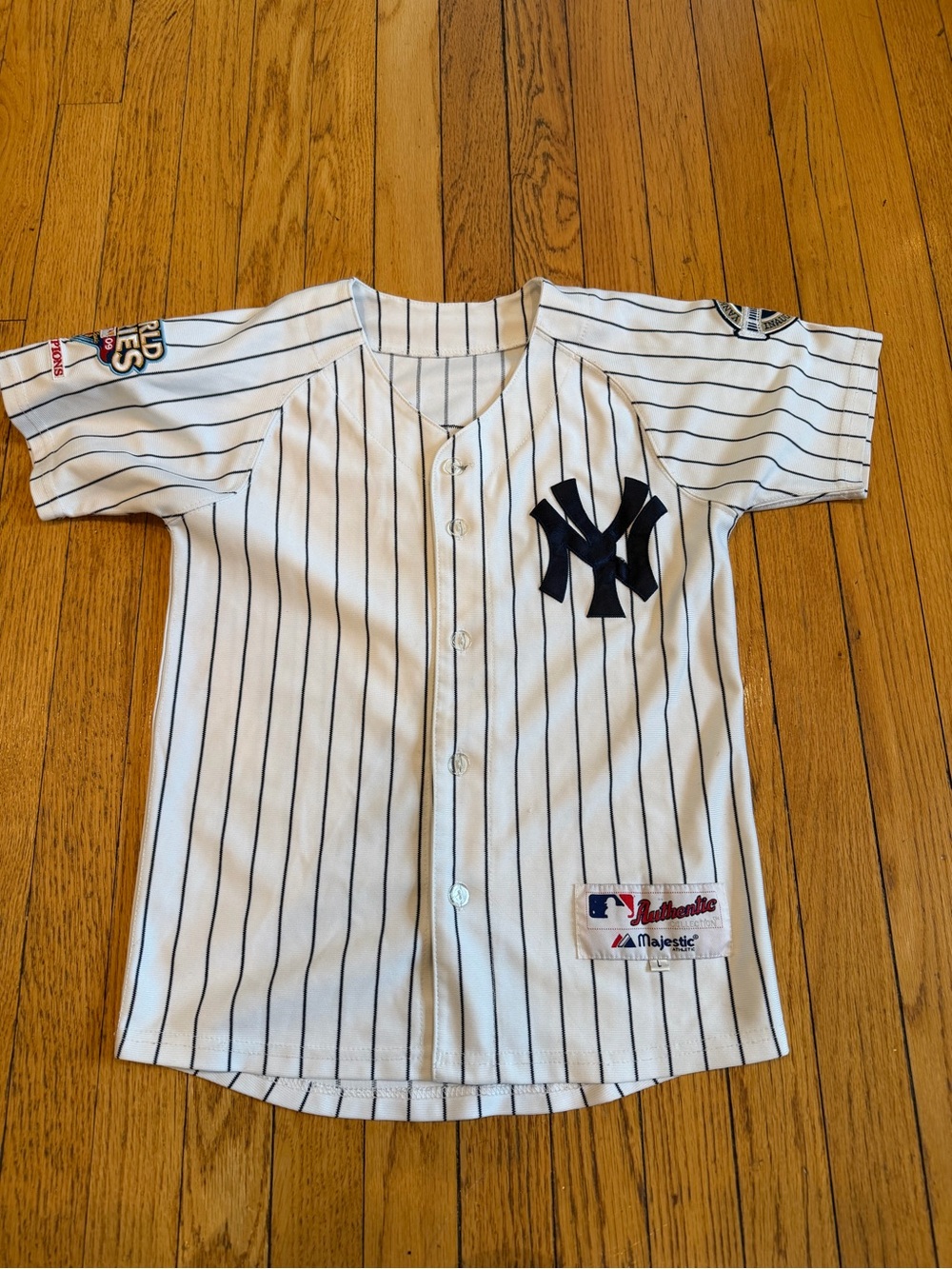 2009 Majestic World Series New York Yankees Jeter #2 Kids Jersey